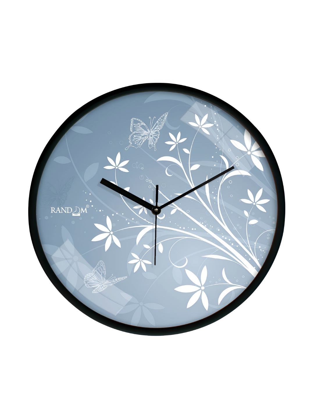 

RANDOM Grey & Black Printed Round Contemporary Wall Clock