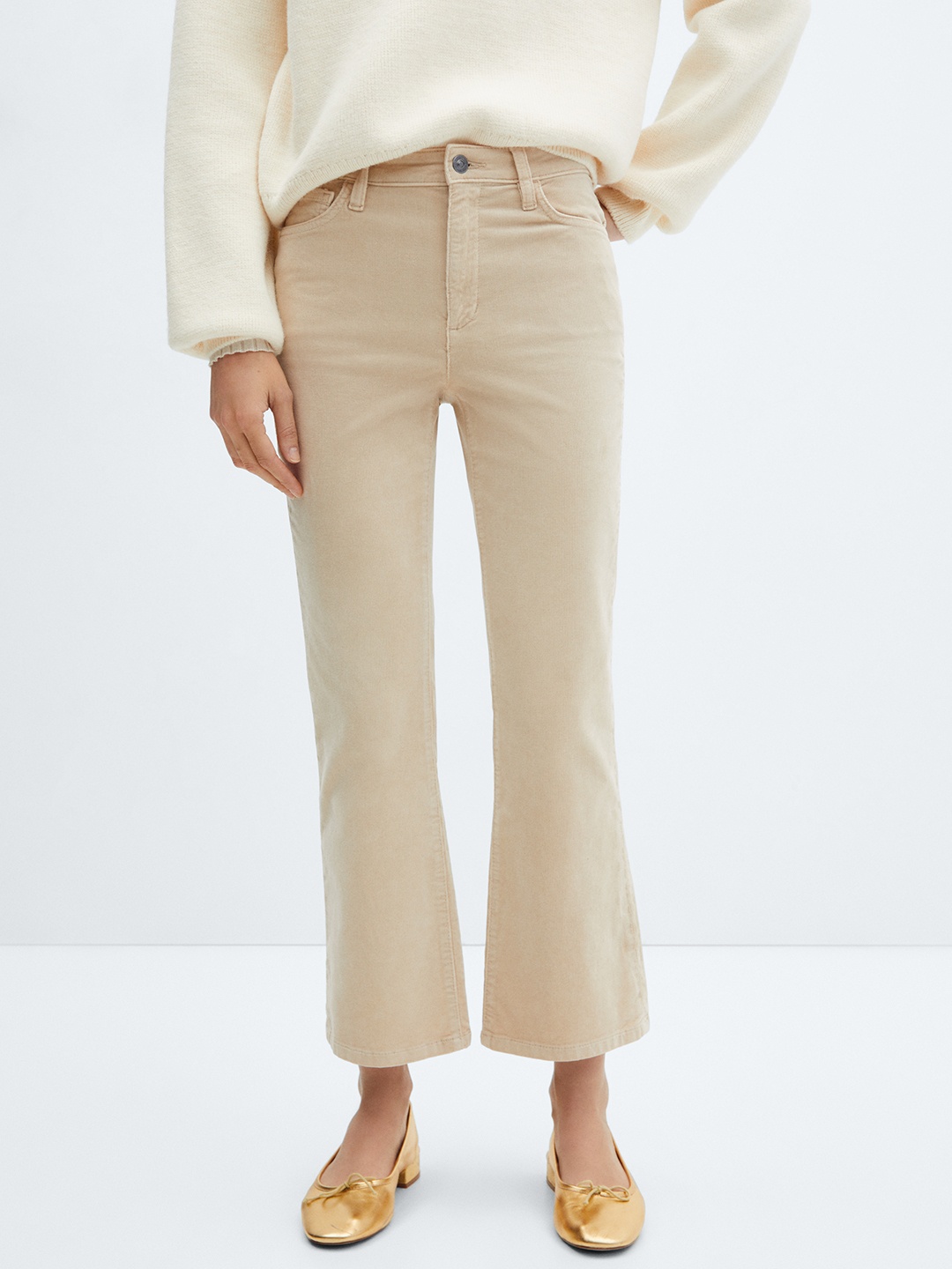 

MANGO Stretchable Jeans, Beige