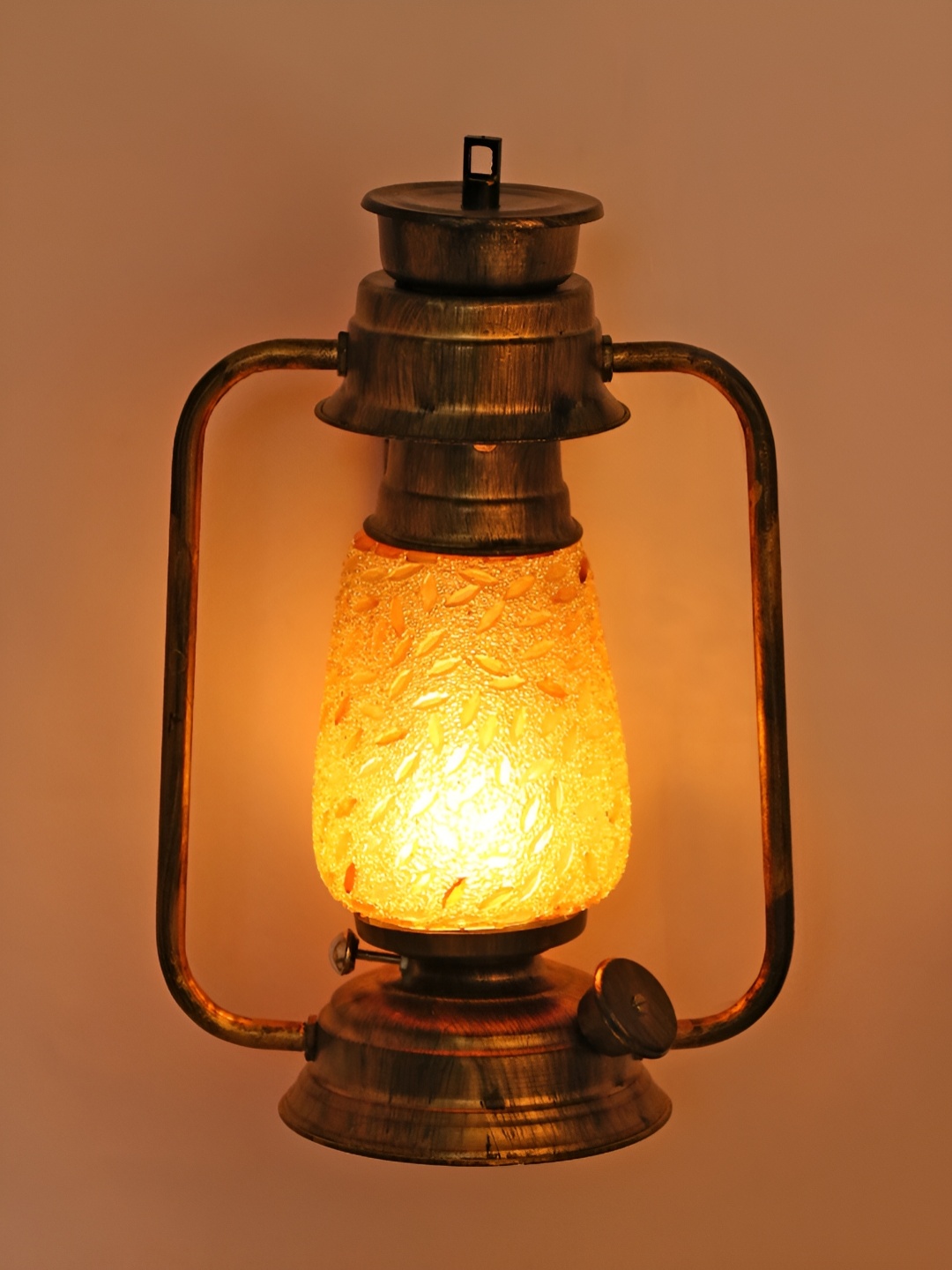 1ST TIME Beige & Green Textured Glass Contemporary Wall Lamp