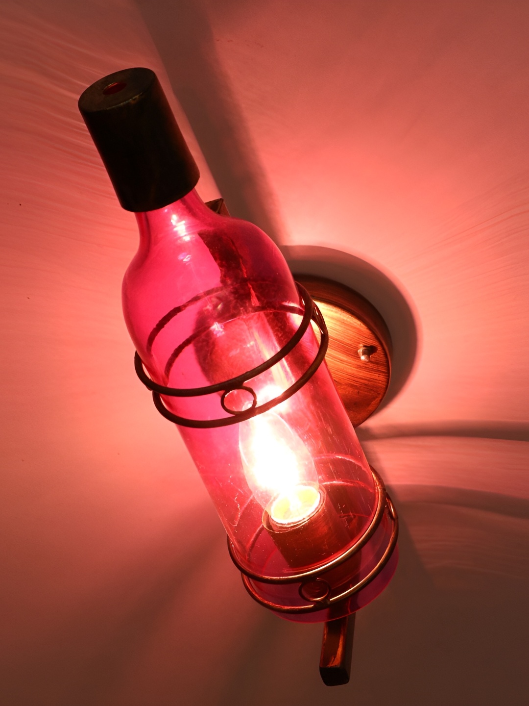 

1ST TIME Purple & Brown Glass Contemporary Wall Lamp