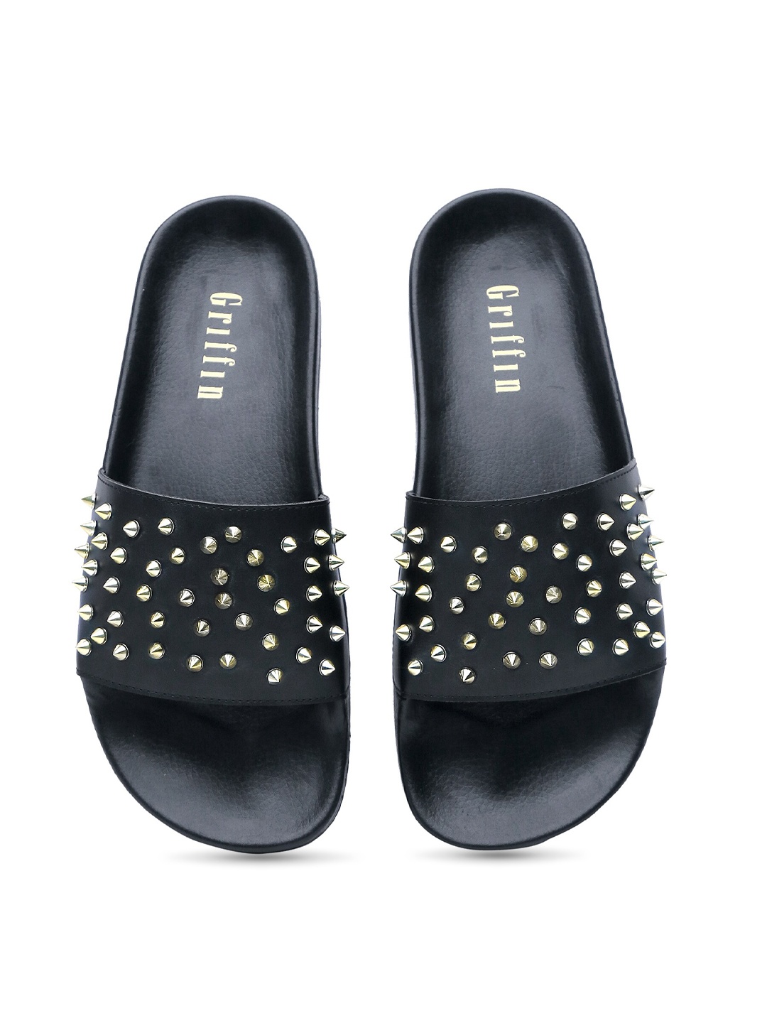 

GRIFFIN Men Embellished Sliders, Black