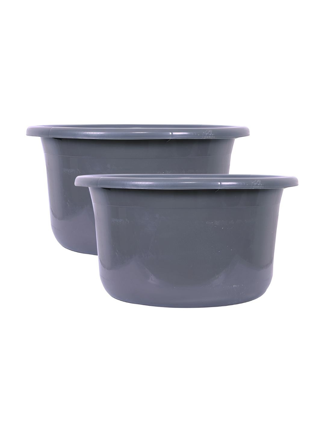 

Kuber Industries Infants Set Of 2 Versatile Bath Tubs, Grey