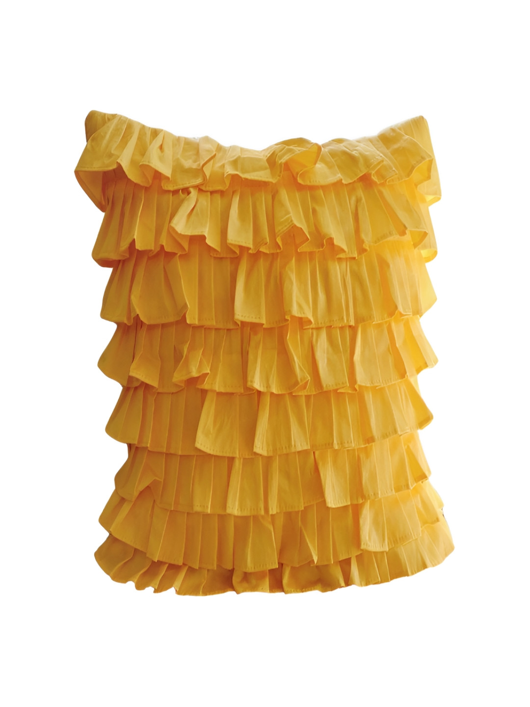 

THROWPILLOW Yellow Embroidered Square Cushion Covers