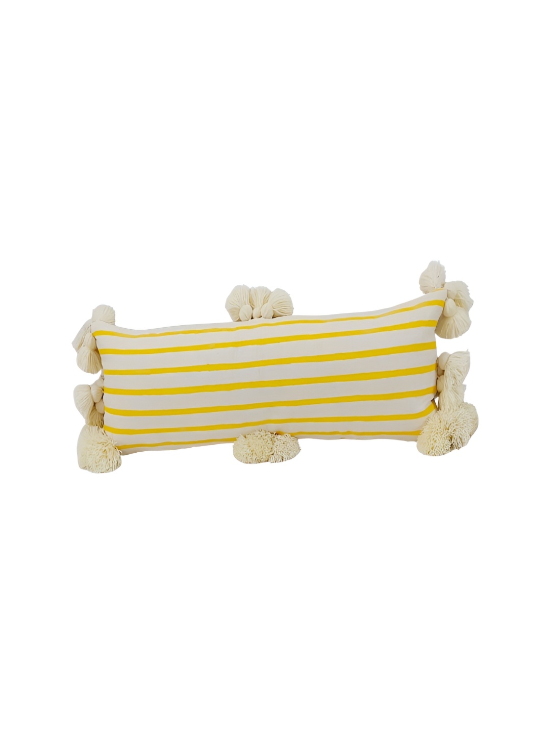 THROWPILLOW Yellow & White Striped Rectangle Cushion Covers