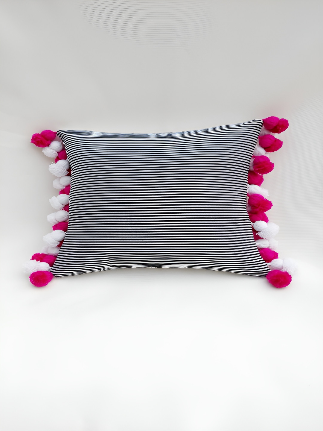 

THROWPILLOW Black & White Striped Square Cushion Covers