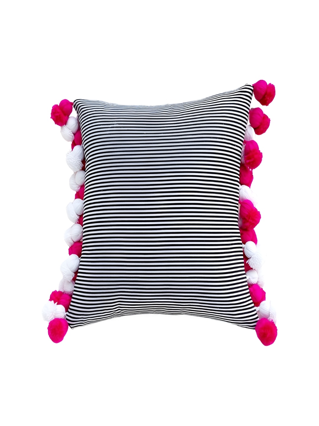 

THROWPILLOW Black & White Striped Square Cushion Covers