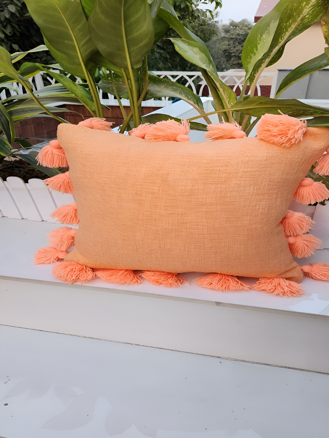 THROWPILLOW Peach-Coloured Square Cushion Covers