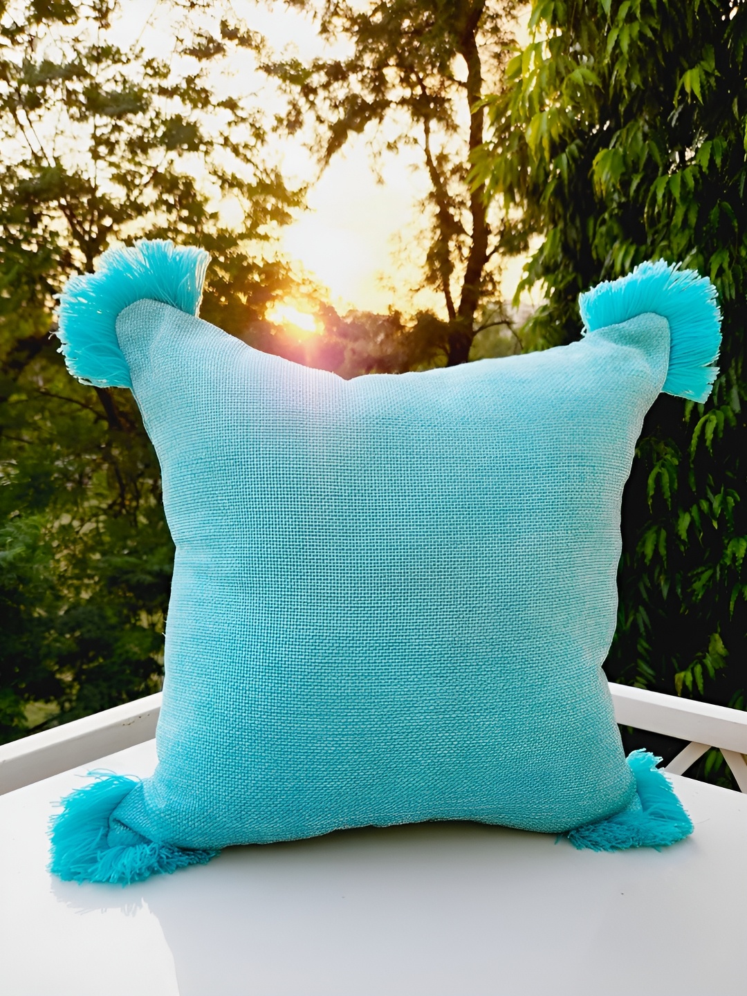 

THROWPILLOW Turquoise Blue Square Cushion Covers