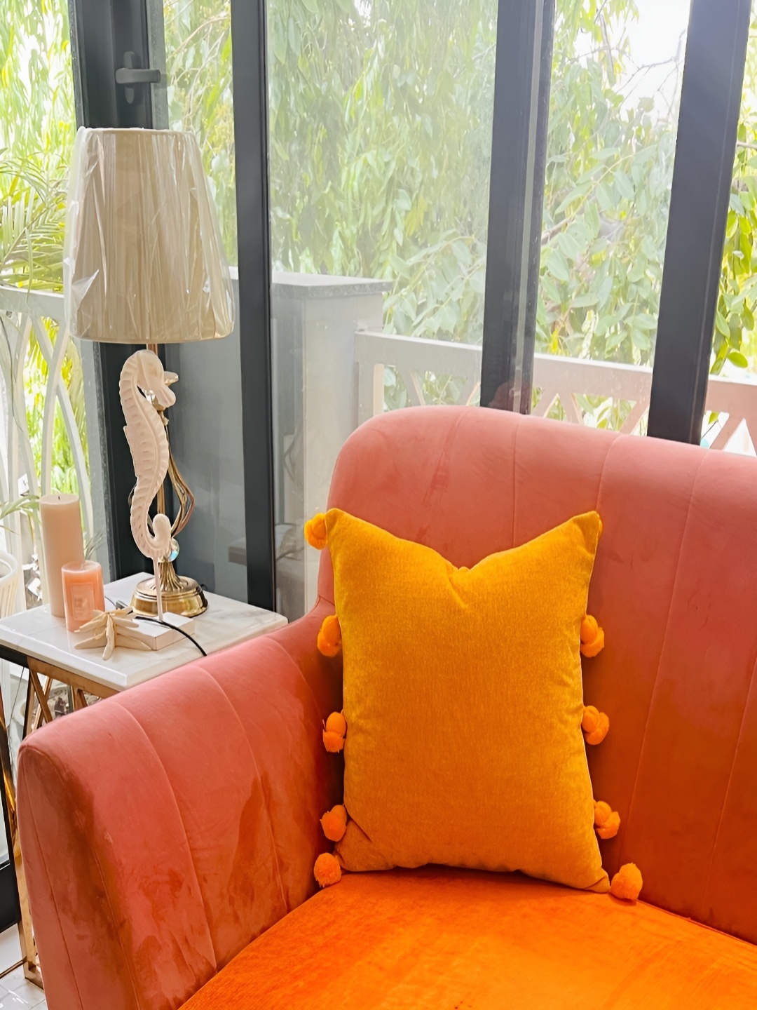 

THROWPILLOW Yellow Square Cushion Cover
