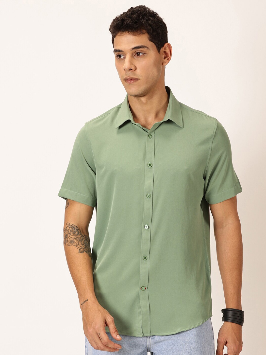 

Thomas Scott Premium Slim Fit Casual Shirt, Green