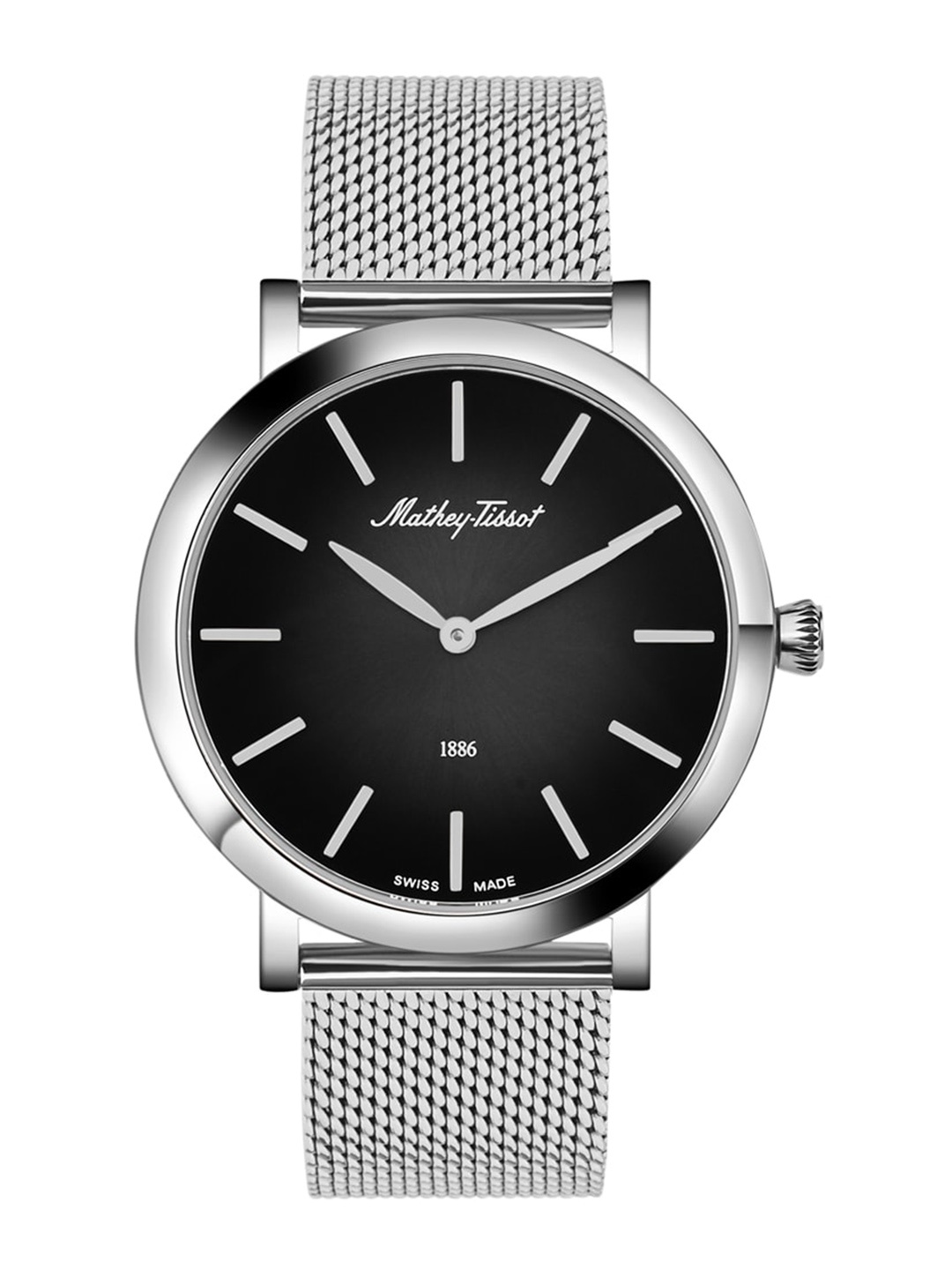 

Mathey-Tissot Swiss Made Men Stainless Steel Bracelet Style Analogue Watch H7916AN, Silver