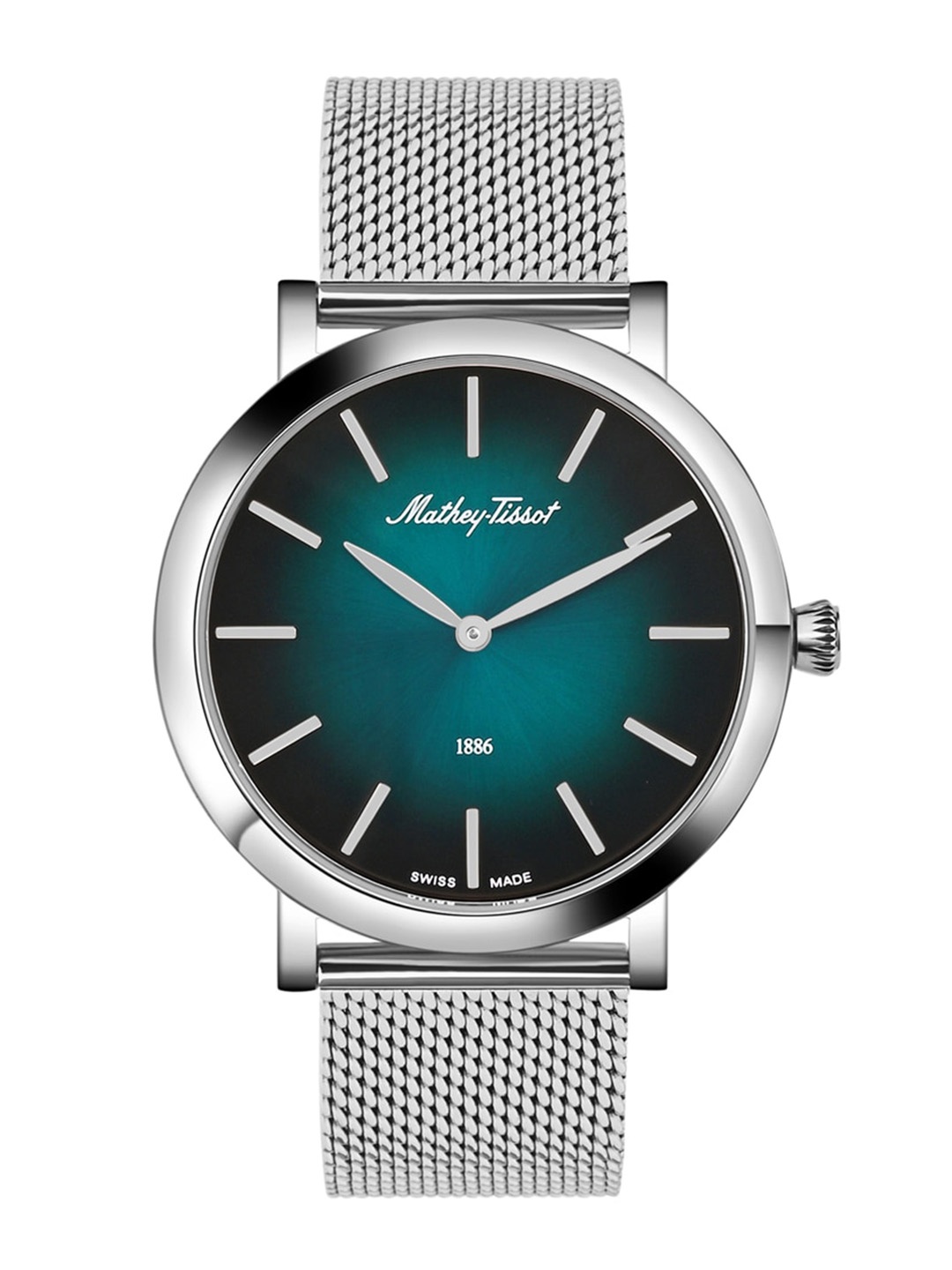 

Mathey-Tissot Swiss Made Men Mother of Pearl Dial Analogue Watch H7916AV, Silver
