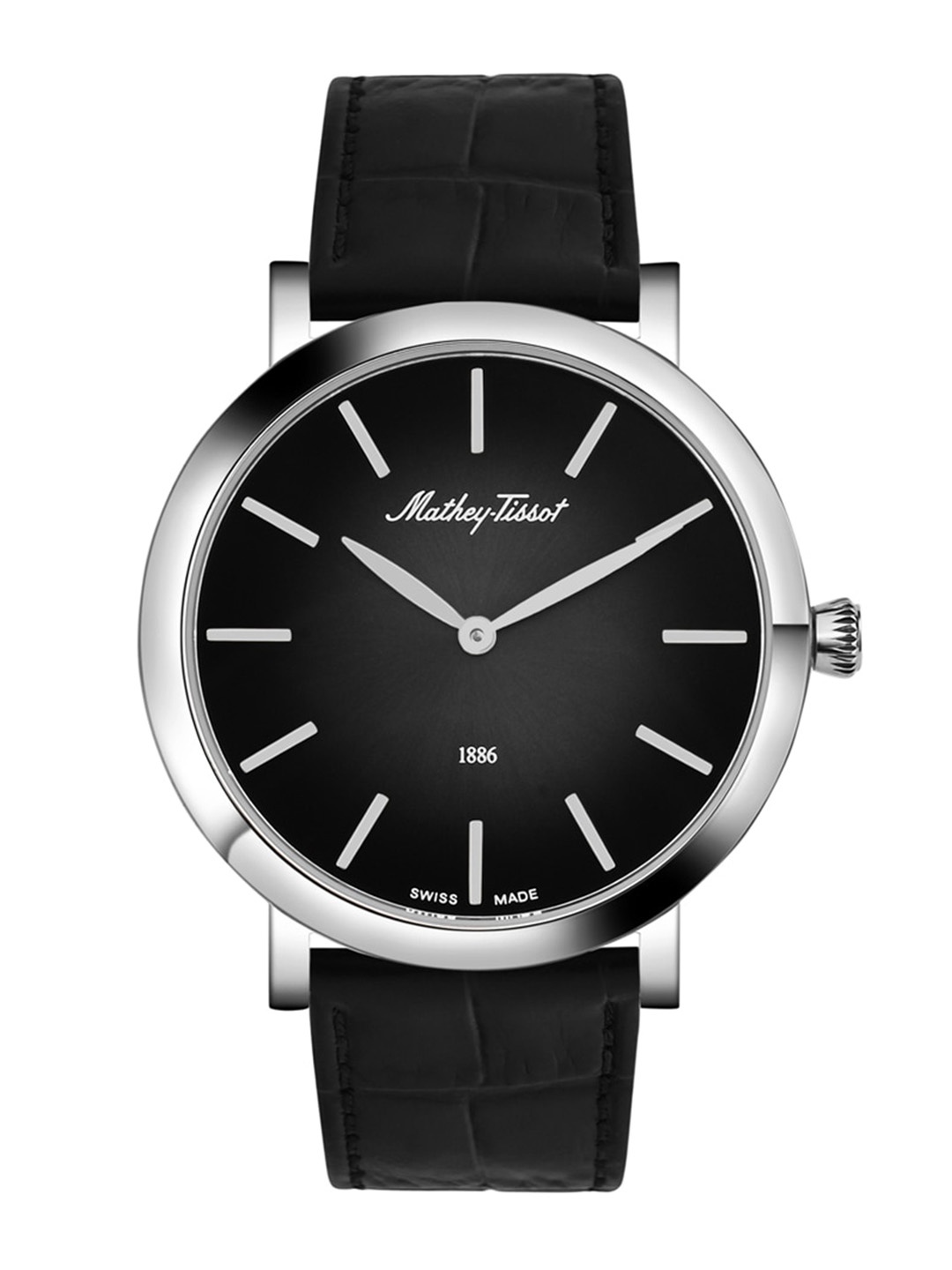 

Mathey-Tissot Swiss Made Men Dial Leather Straps Analogue Watch H7916ALN, Black
