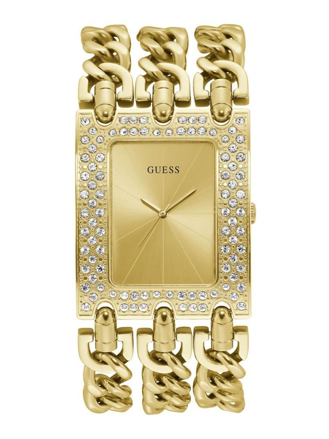 

GUESS Women Stainless Steel Bracelet Style Straps Analogue Watch U1275L2M, Gold