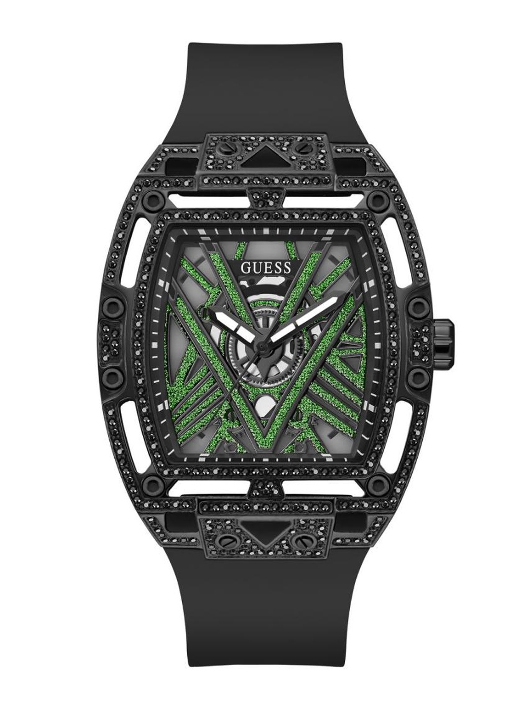 GUESS Men Brass Dial & Straps Analogue Watch GW0564G2, Black