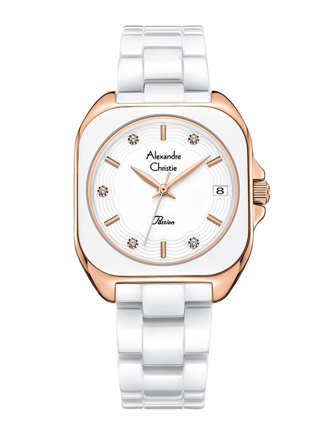 

Alexandre Christie Women Bracelet Style Straps Analogue Watch 2B31LDBRGSL, White