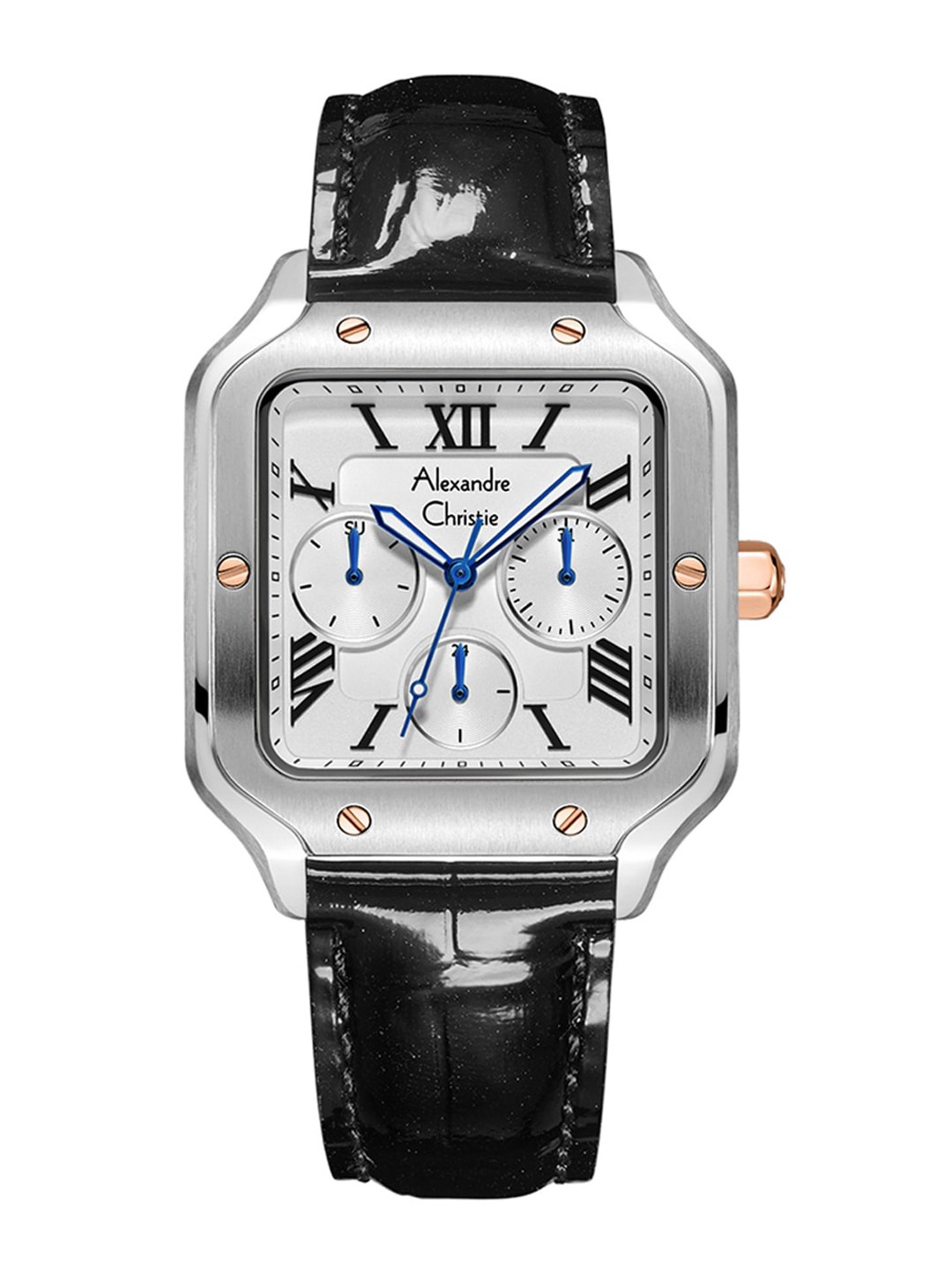

Alexandre Christie Women Dial & Leather Straps Analogue Multi Function Watch 2B18BFLTRSLBA, Black