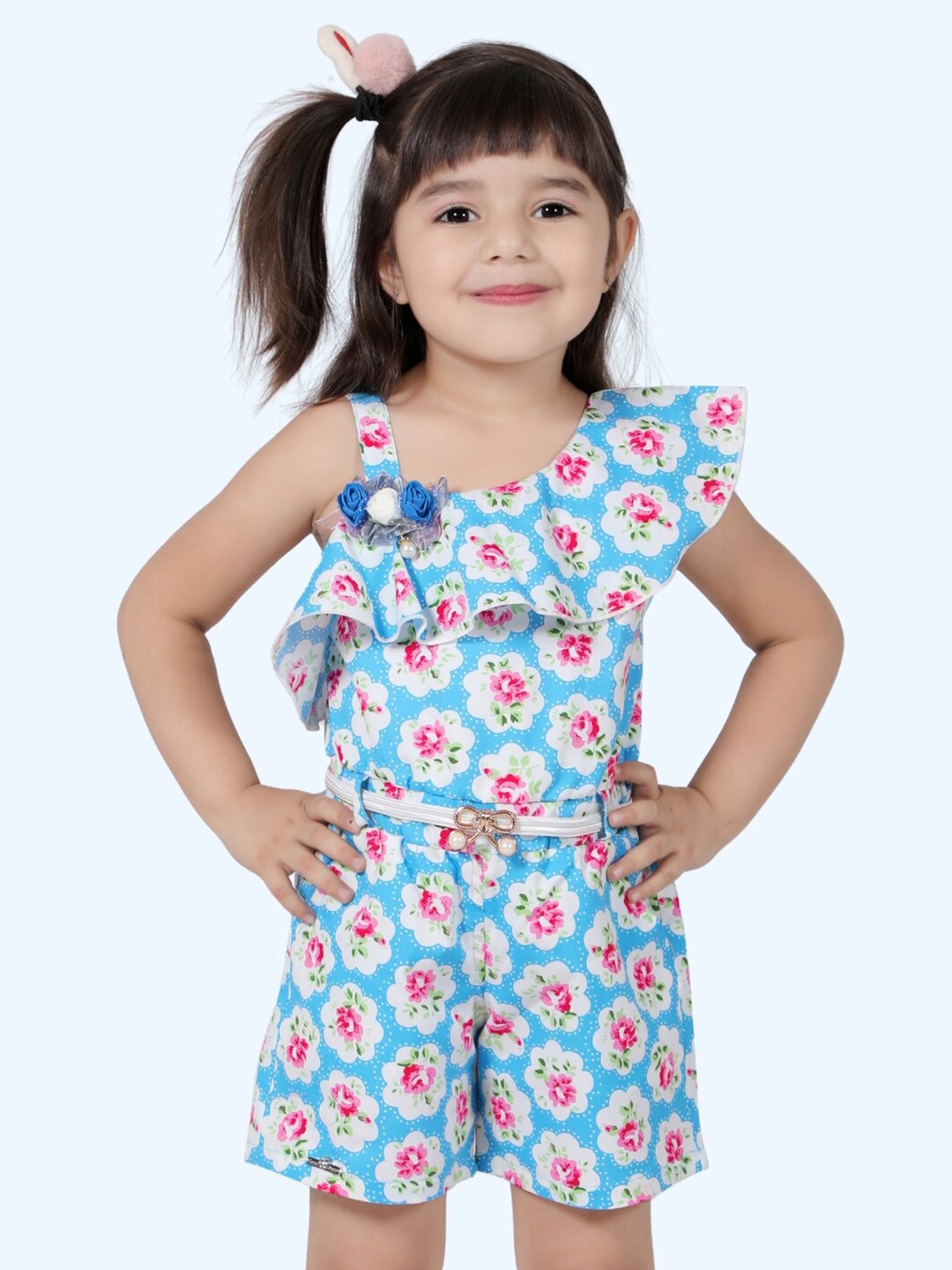 

Little Dolly Girls Printed Jumpsuit, Blue