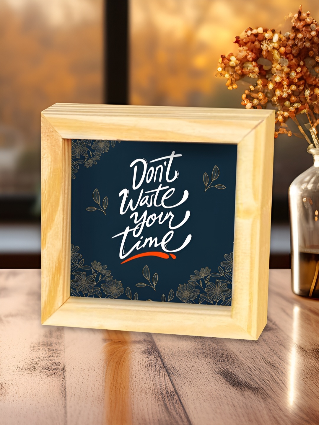 

ArtVibes Brown Quotes Showpiece Table Decor