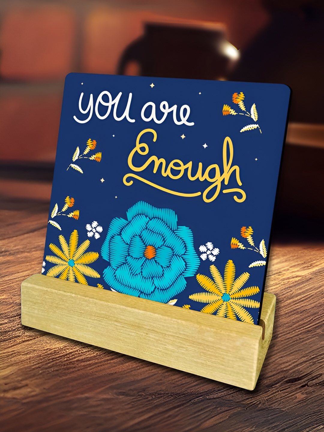 

ArtVibes Brown Quotes Showpiece Table Decor, Multi