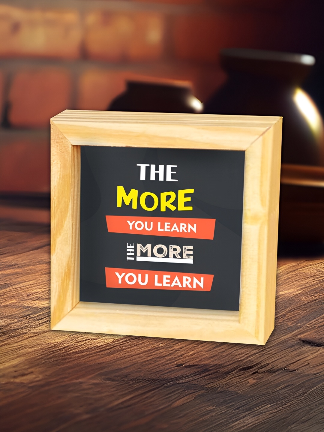 

ArtVibes Brown Quotes Showpiece Table Decor