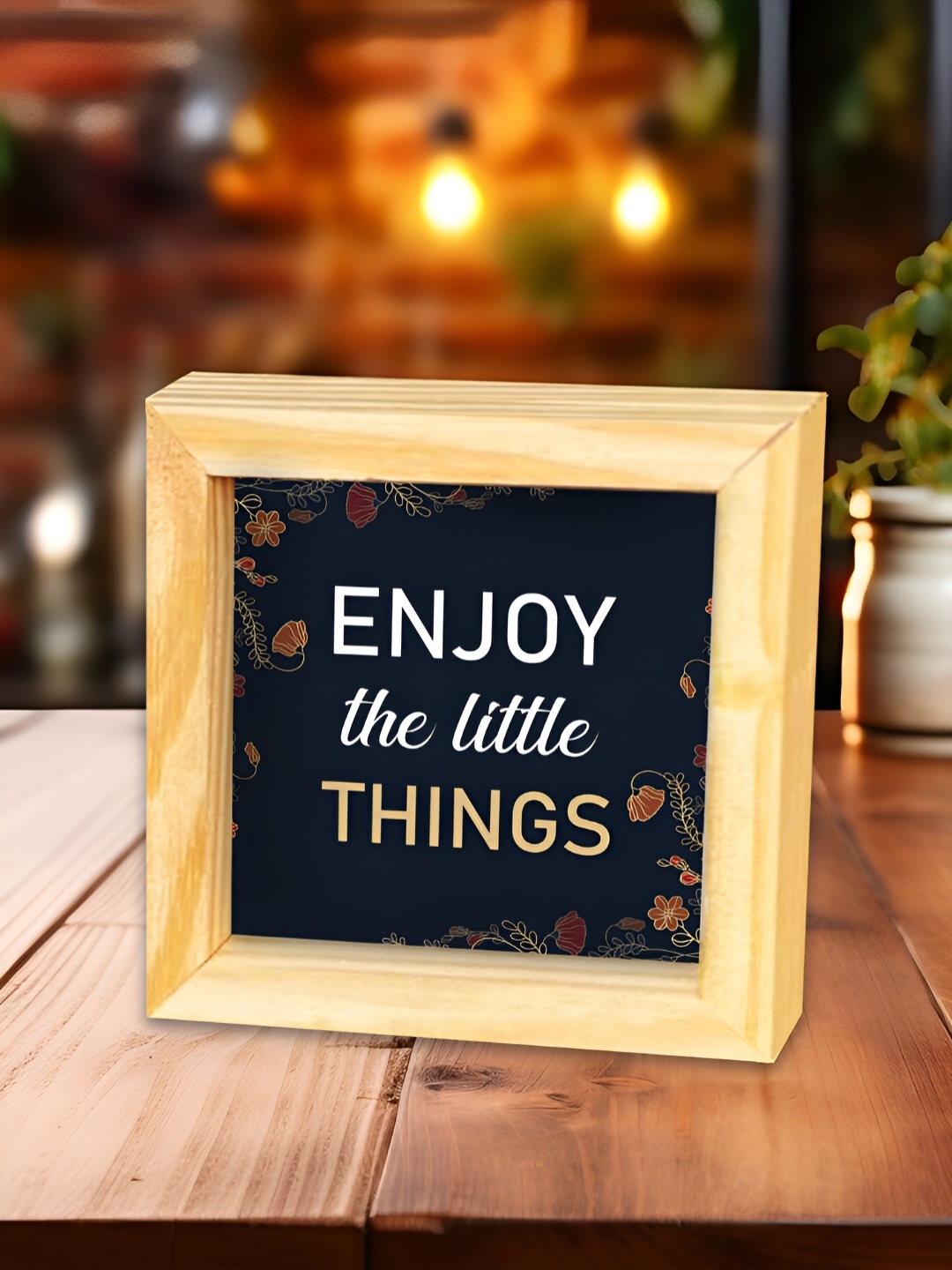 

ArtVibes Black & White Quotes Printed Wooden Decor Showpiece