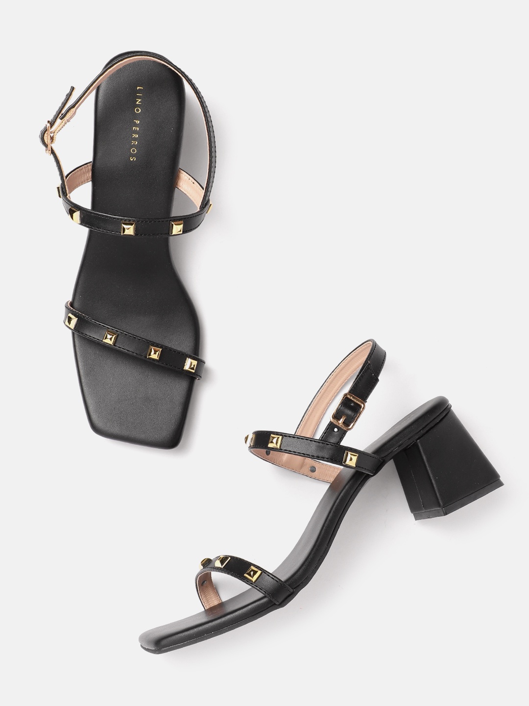 

Lino Perros Embellished Block Heels, Black