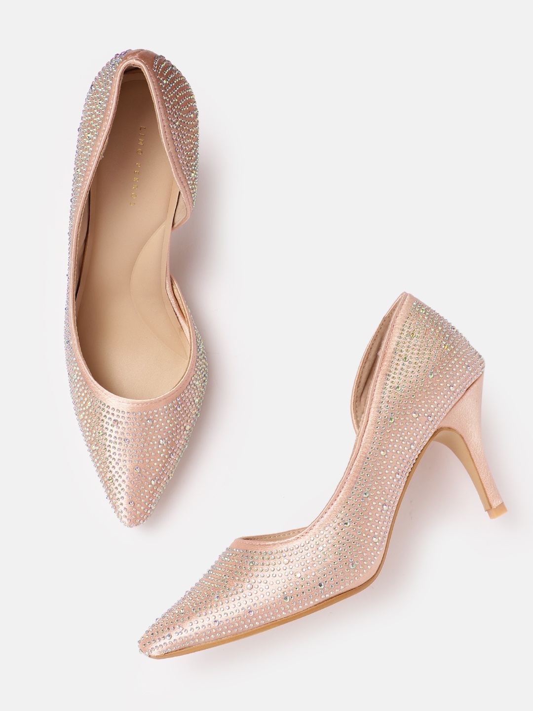 

Lino Perros Embellished Party Slim Heeled Pumps, Pink