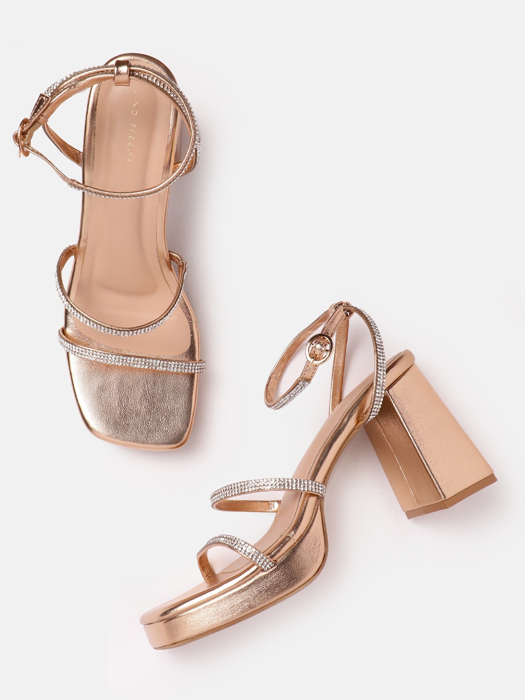 

Lino Perros Embellished Party Platform Heels, Rose gold