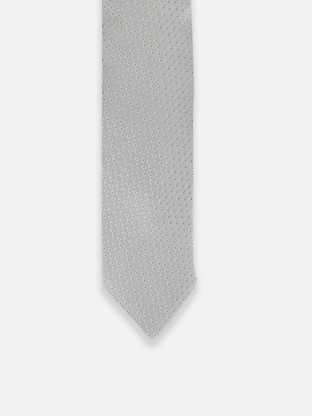 

Louis Philippe Men Woven Design Broad Tie, Grey