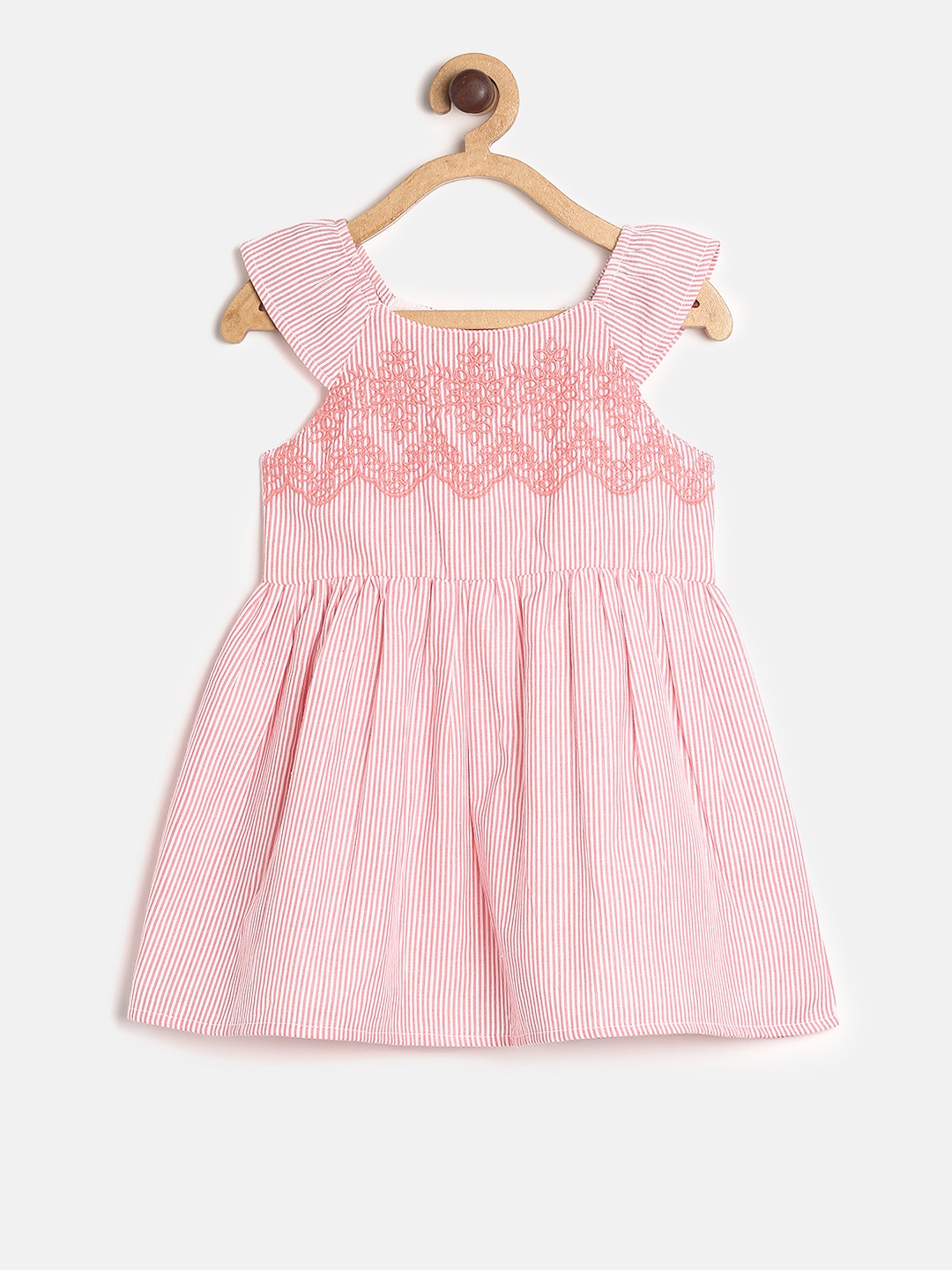 

Donuts Girls Pink & White Striped A-Line Dress