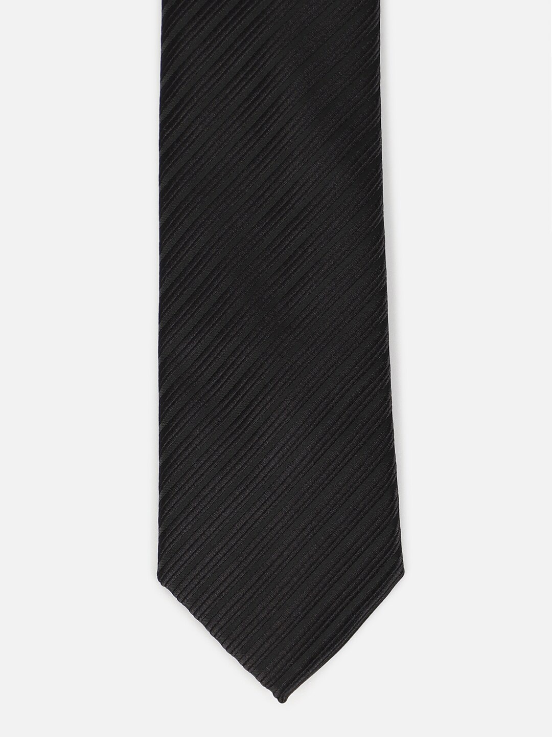 Louis Philippe Men Printed Broad Tie, Black