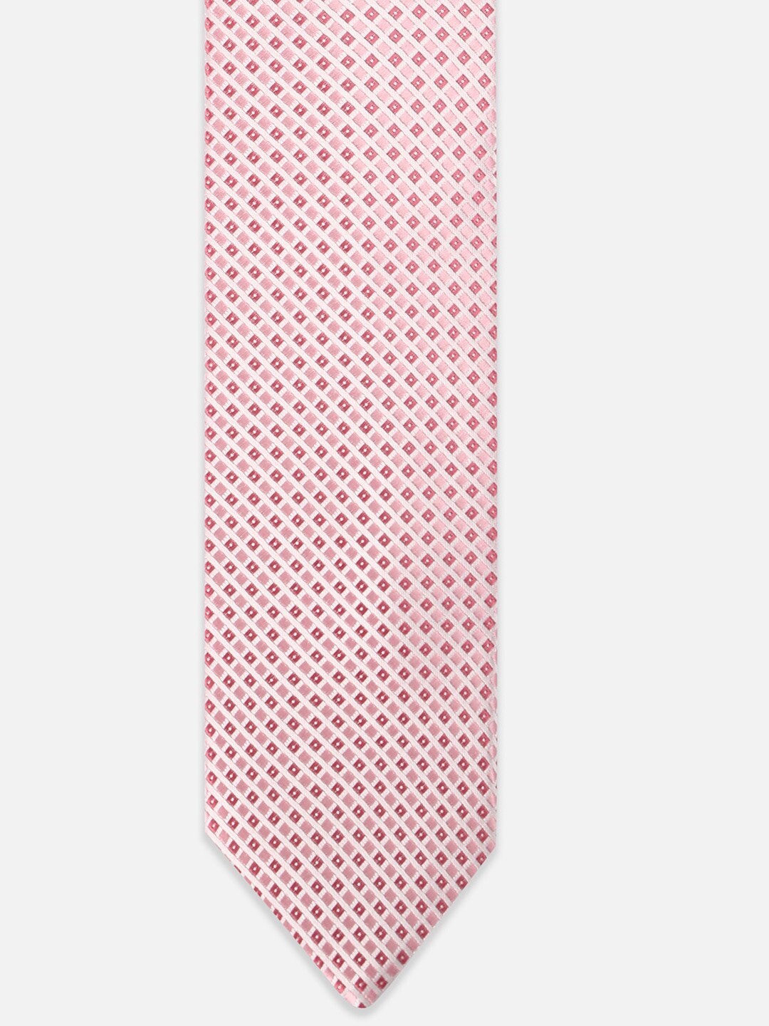 Louis Philippe Men Woven Design Broad Tie, Pink