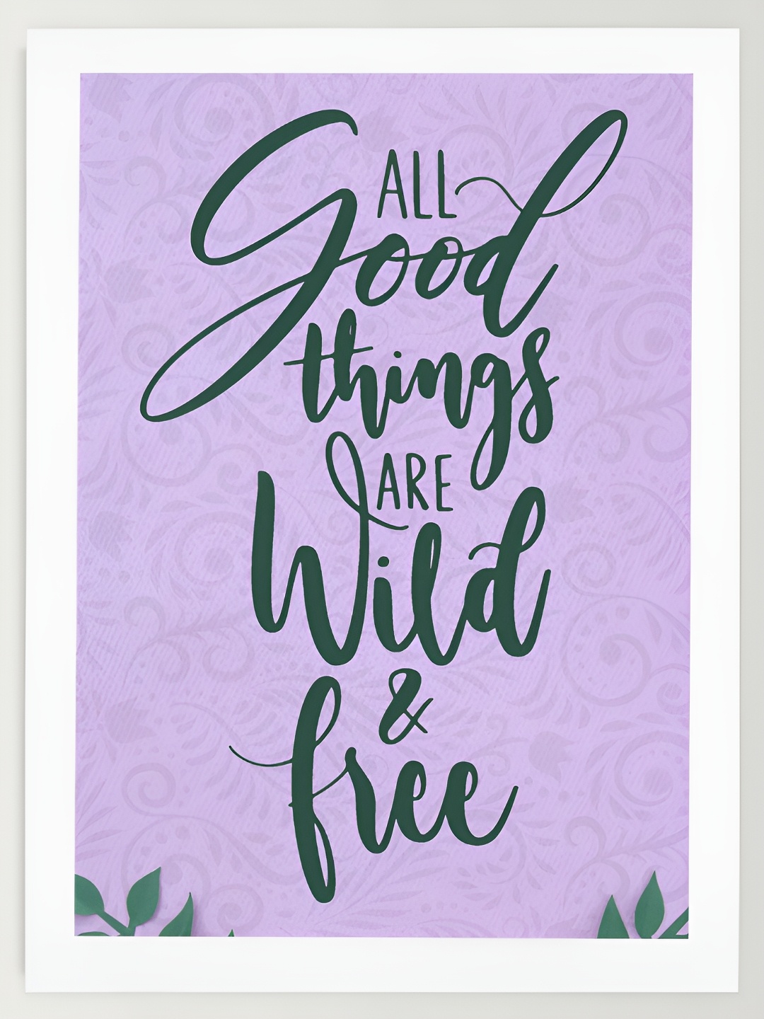 

DecorTwist Blue & White Inspirational Quotes Printed Poster Framed Wall Art, Purple