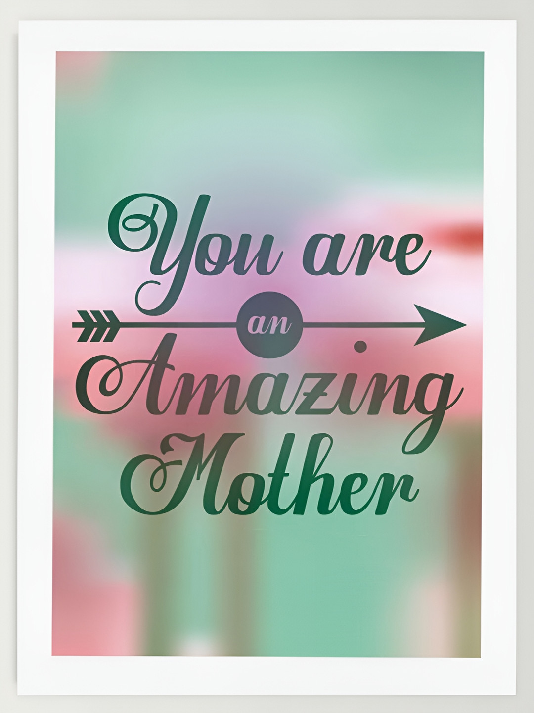 

DecorTwist Green & Pink Quotes Printed Poster Framed Wall Art