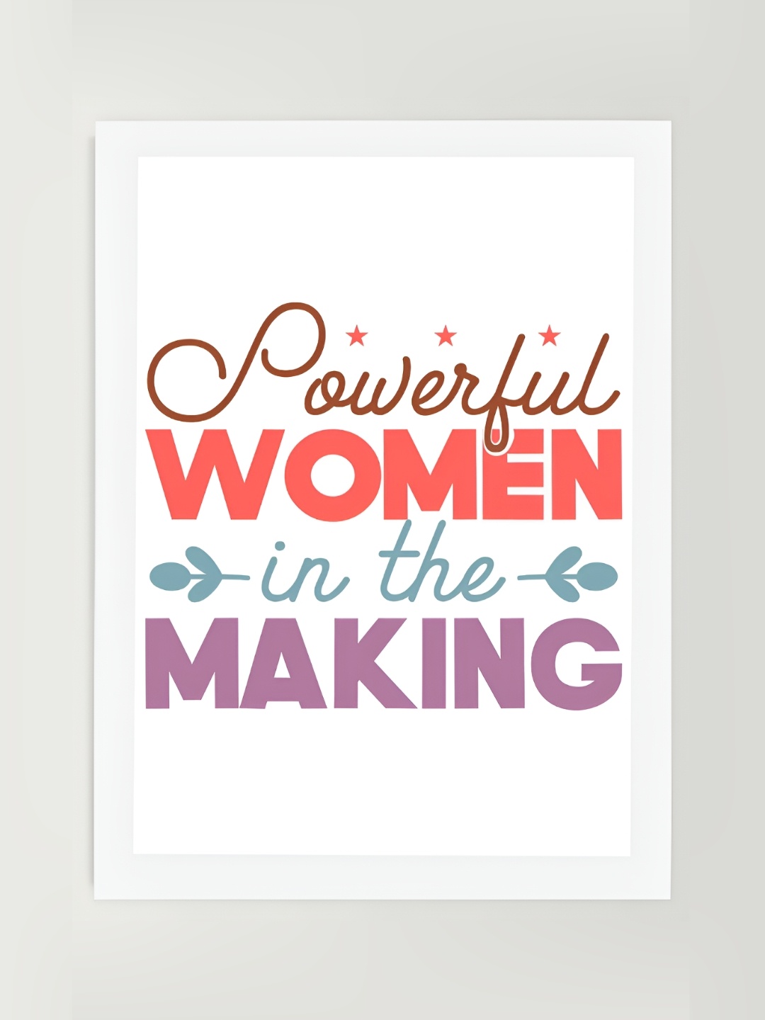DecorTwist White Quotes Printed Poster Framed Wall Art