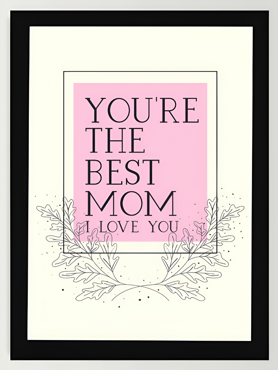 

DecorTwist White & Black Quotes Printed Poster Framed Wall Art