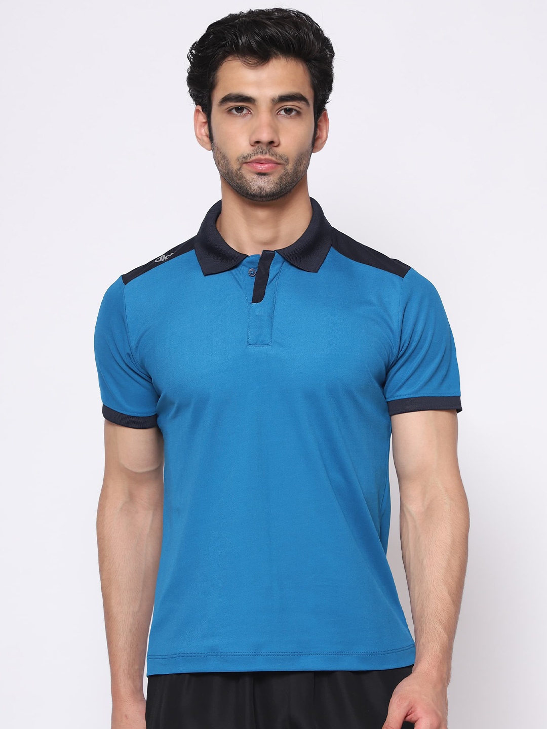 

DIDA Colourblocked Polo Collar Dri-FIT Sports T-shirt, Blue
