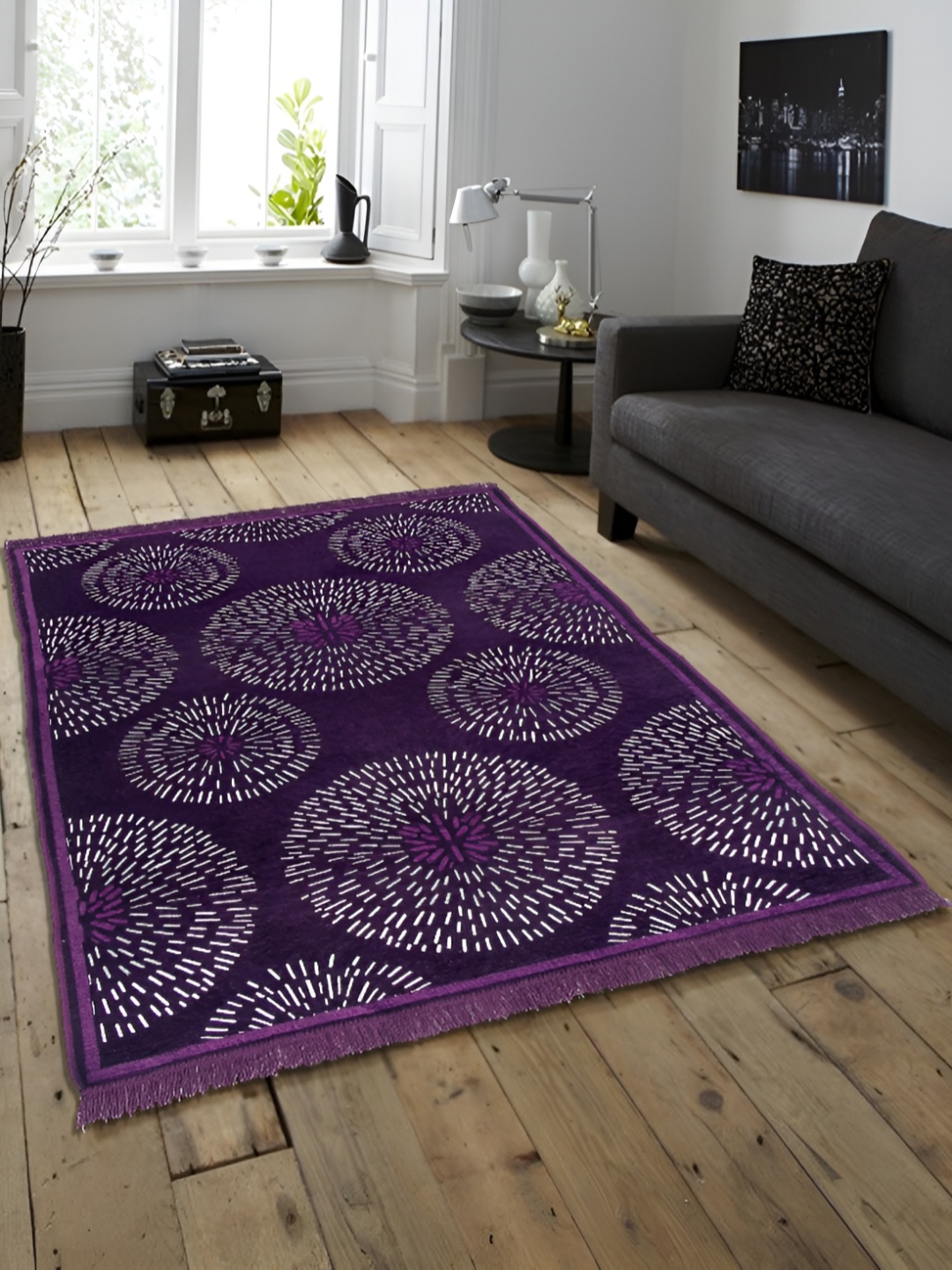 

ZESTURE Lavender Ethnic Motifs Regular Carpet