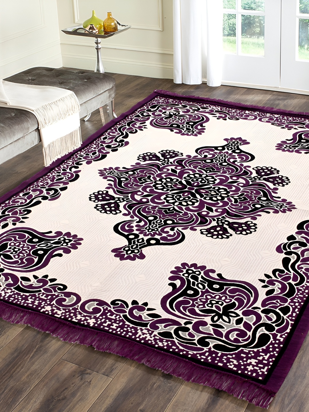

ZESTURE Beige Floral Regular Carpet