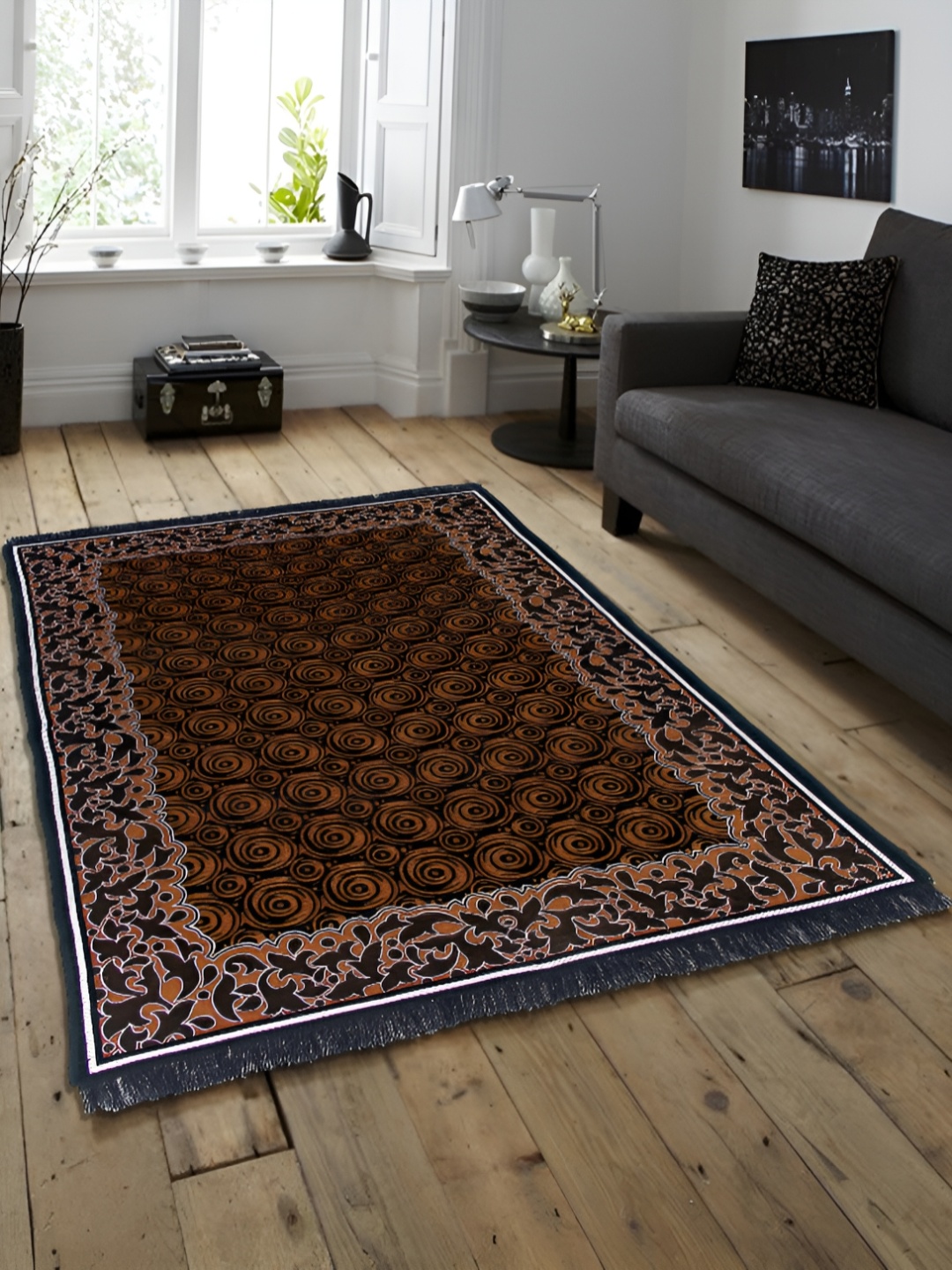 

ZESTURE Brown Ethnic Motifs Regular Carpet