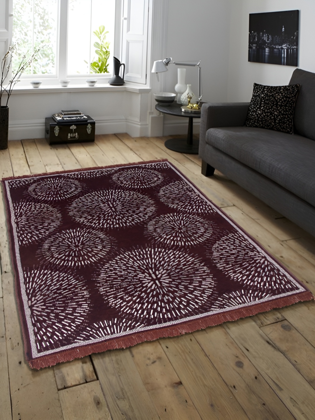 

ZESTURE Brown Ethnic Motifs Printed Carpet