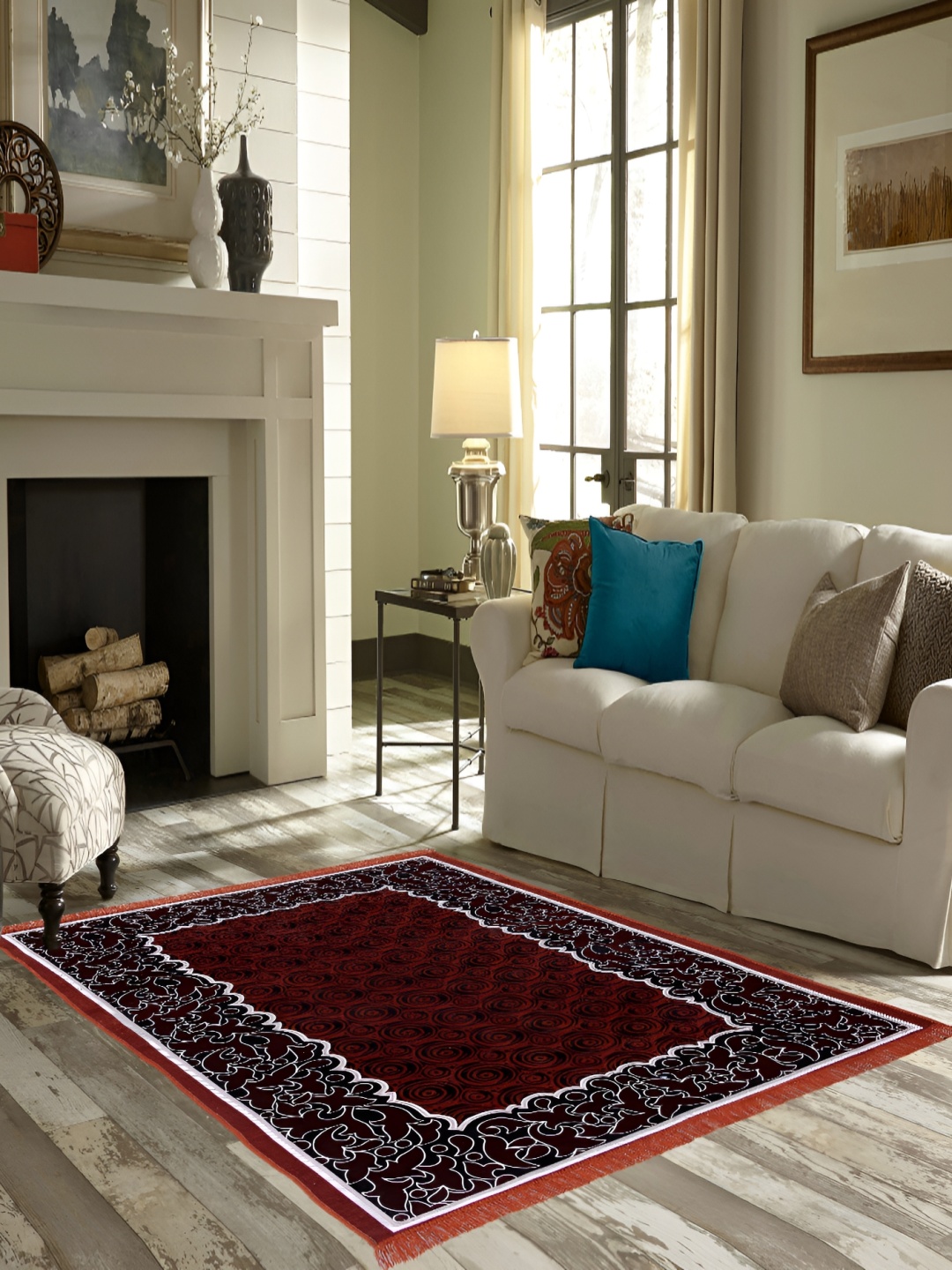 

ZESTURE Brown Geometric Printed Carpet