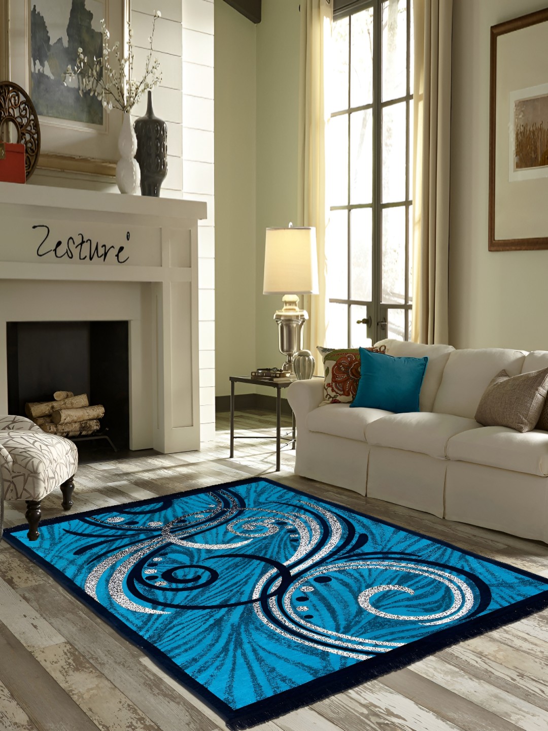 

ZESTURE Blue Ethnic Motifs Regular Carpet