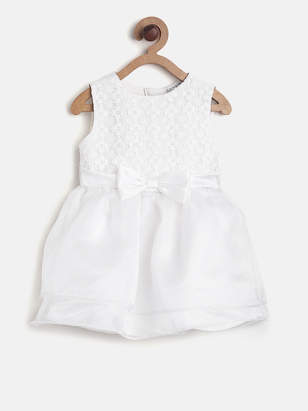 

Donuts Girls White Solid Fit-&-Flare Dress