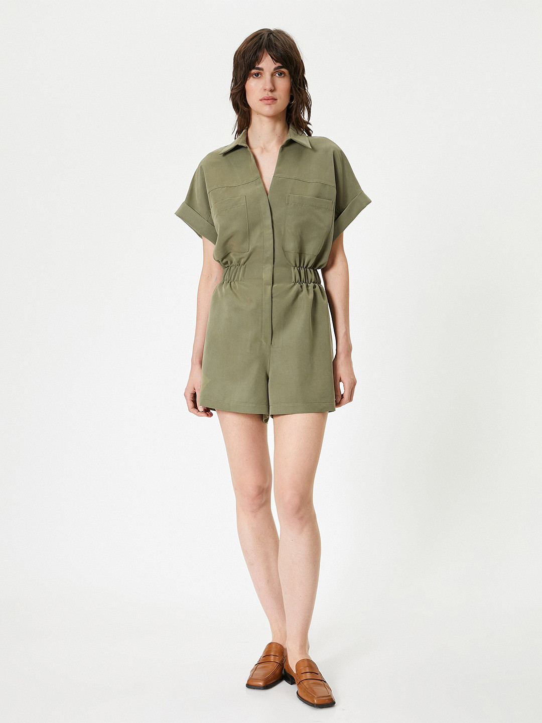 

Koton Solid Modal Jumpsuit, Khaki