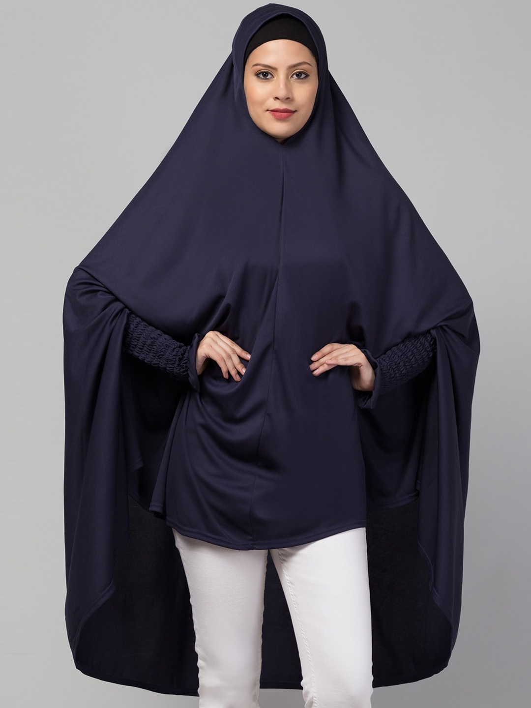 

ELLIS Round Neck Long Sleeved Abaya Burqa, Navy blue