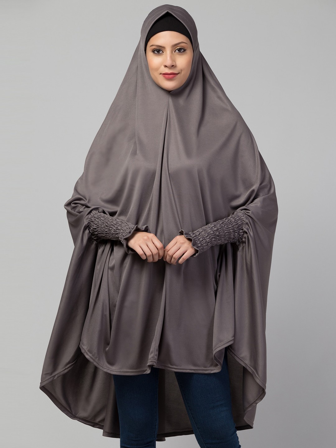 

ELLIS Round Neck Long Sleeved Abaya Burqa, Grey
