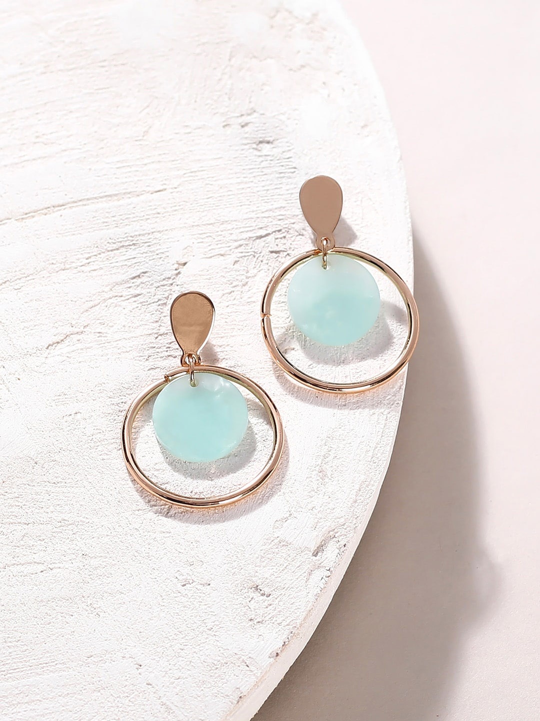 

Niska Contemporary Drop Earrings, Sea green