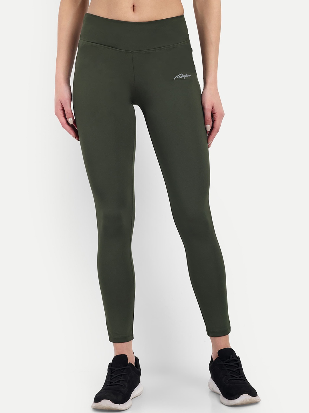 

WAYLENE Women Dry-Fit Slim Fit Tights, Olive